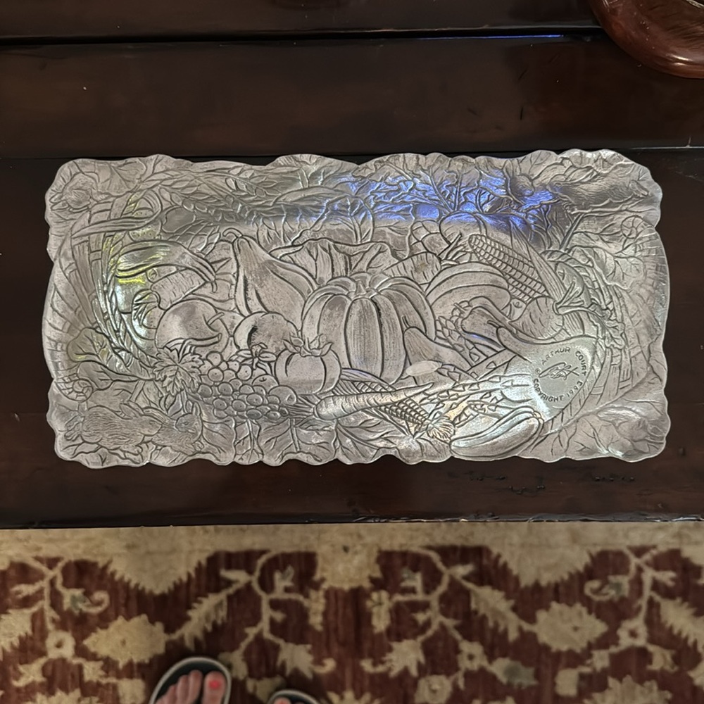 Arthur Court Aluminum Serving Tray - Picture 3 of 7